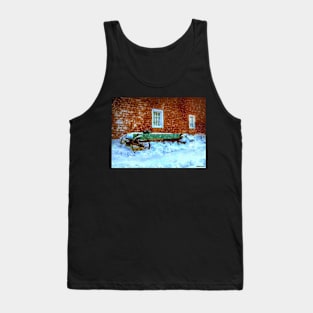 Wagon Cart in the Snow Tank Top